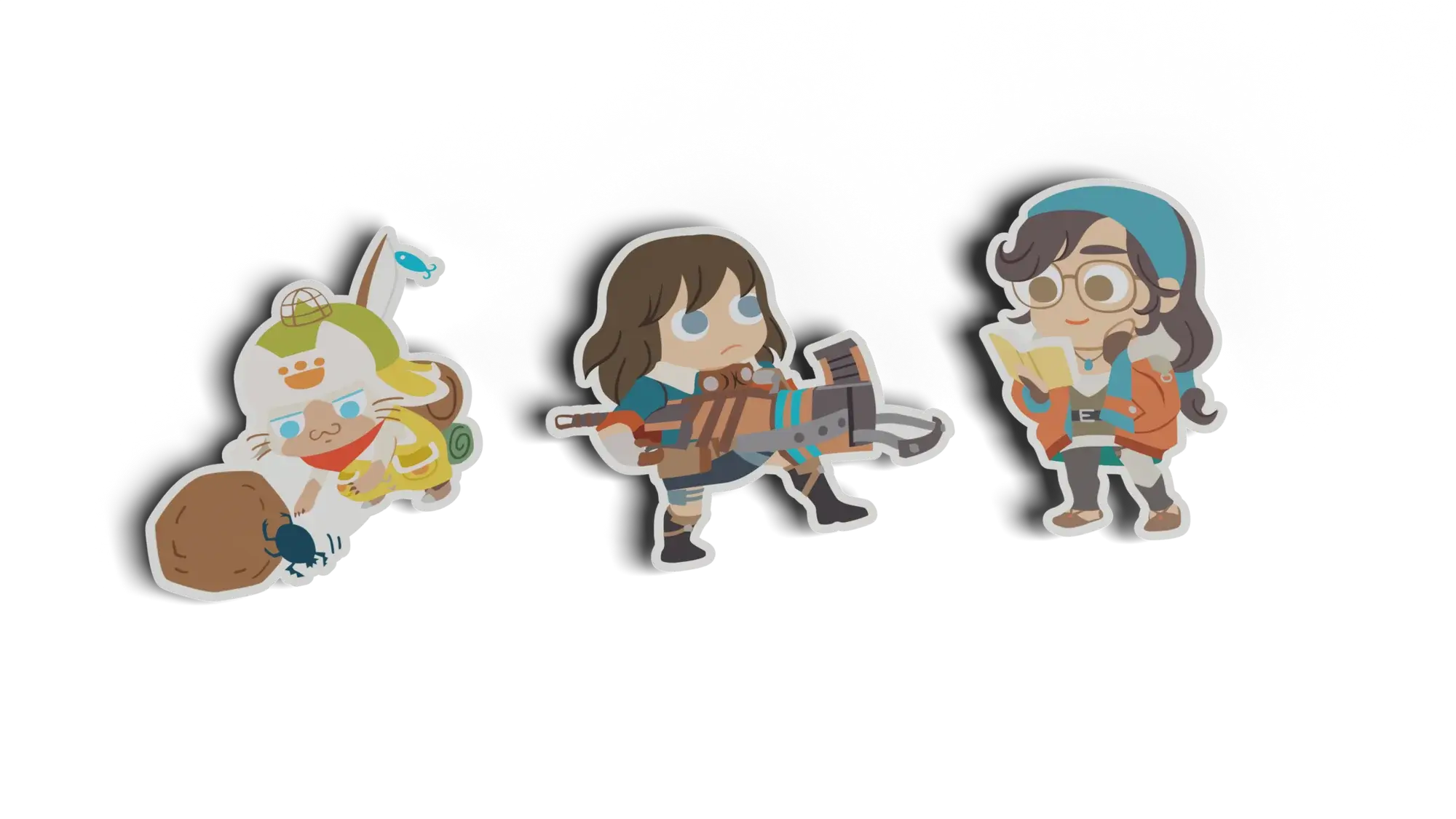 Palico, Hunter and Alma 3 Stickers Pack