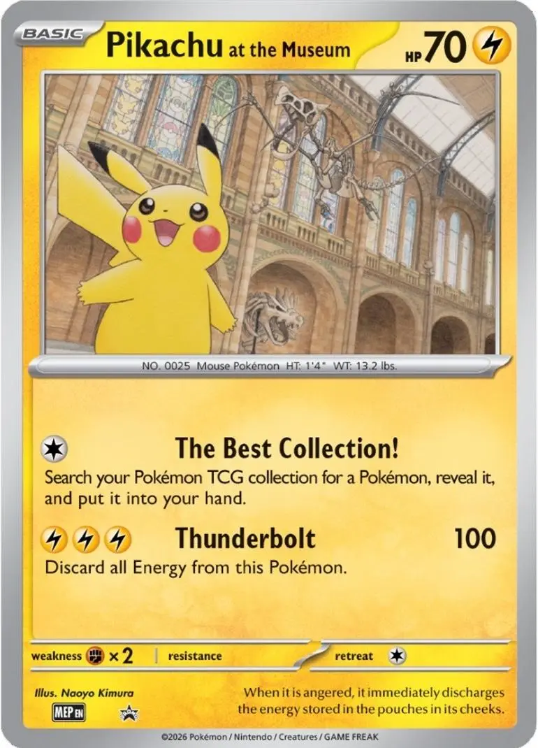 Pikachu at the Museum (Jumbo Promo Card)
